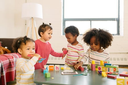 Children playing at daycare.
