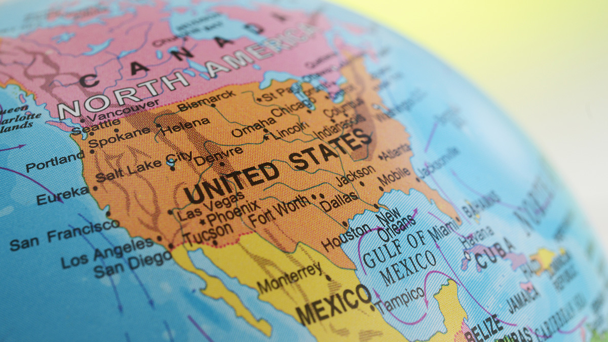 Multistate Outbreak of Hepatitis A from Fresh Organic Strawberries Where People Lived Thumbnail A close up of the United States, Canada, and Mexico shown on a globe