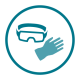 Occupational HIV-v2-02 Use gloves, goggles, and other barriers when anticipating contact with blood or body fluids.