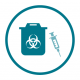 Occupational HIV-v2-04 Dispose of used syringes or other sharp instruments in a sharps container.