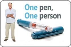 1-pen-1-person Do not share your insulin pen.