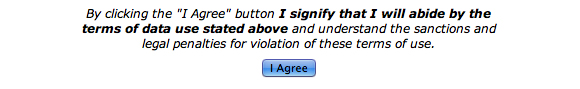 Image: Screen capture showing the I Agree disclaimer required when selecting the Restricted option.