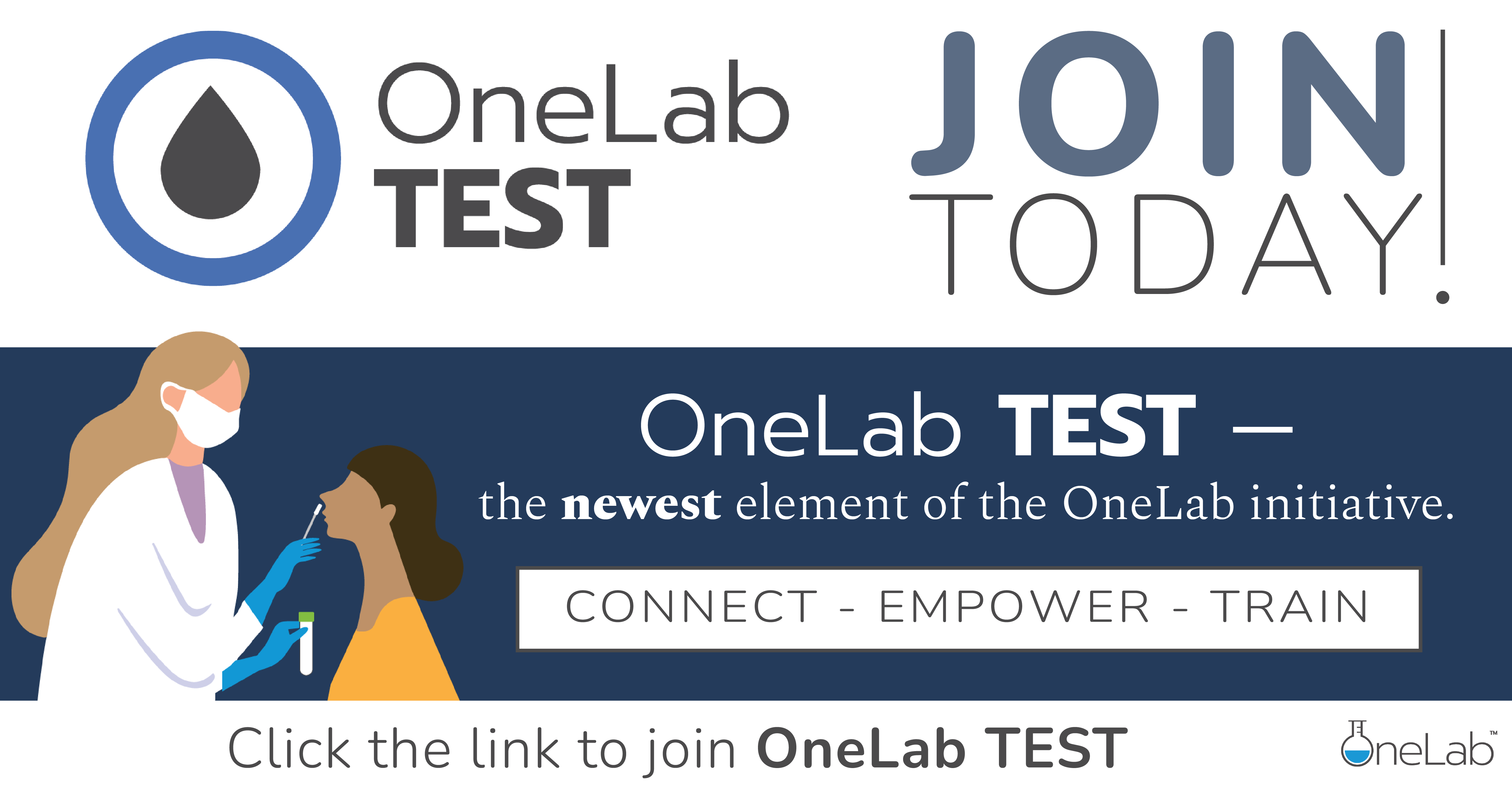 Blue, black, and green text graphic with call to action for users to click the link to join a diverse community of testers.