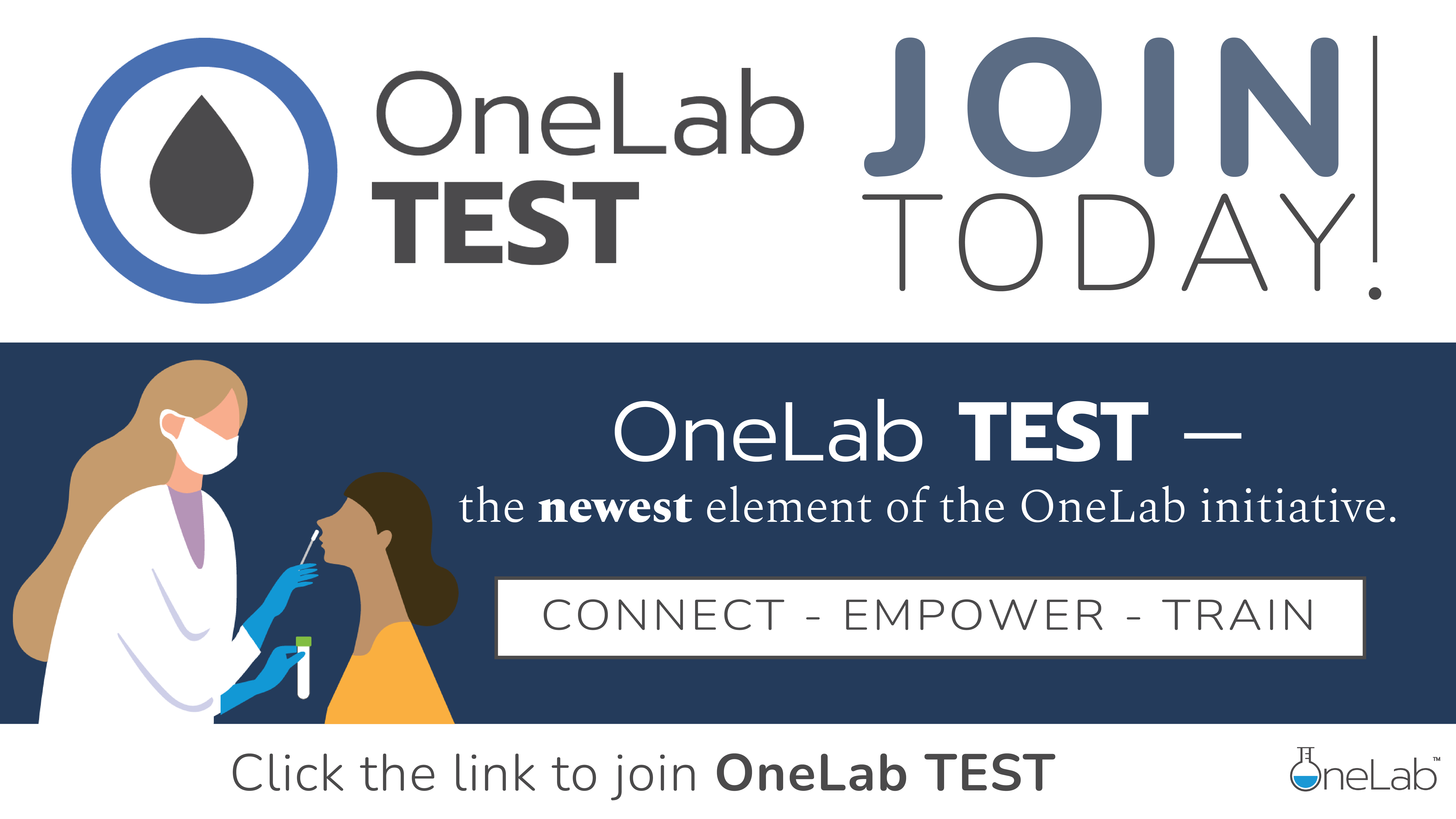 Blue, black, and green text graphic with call to action for users to click the link to join a diverse community of testers.