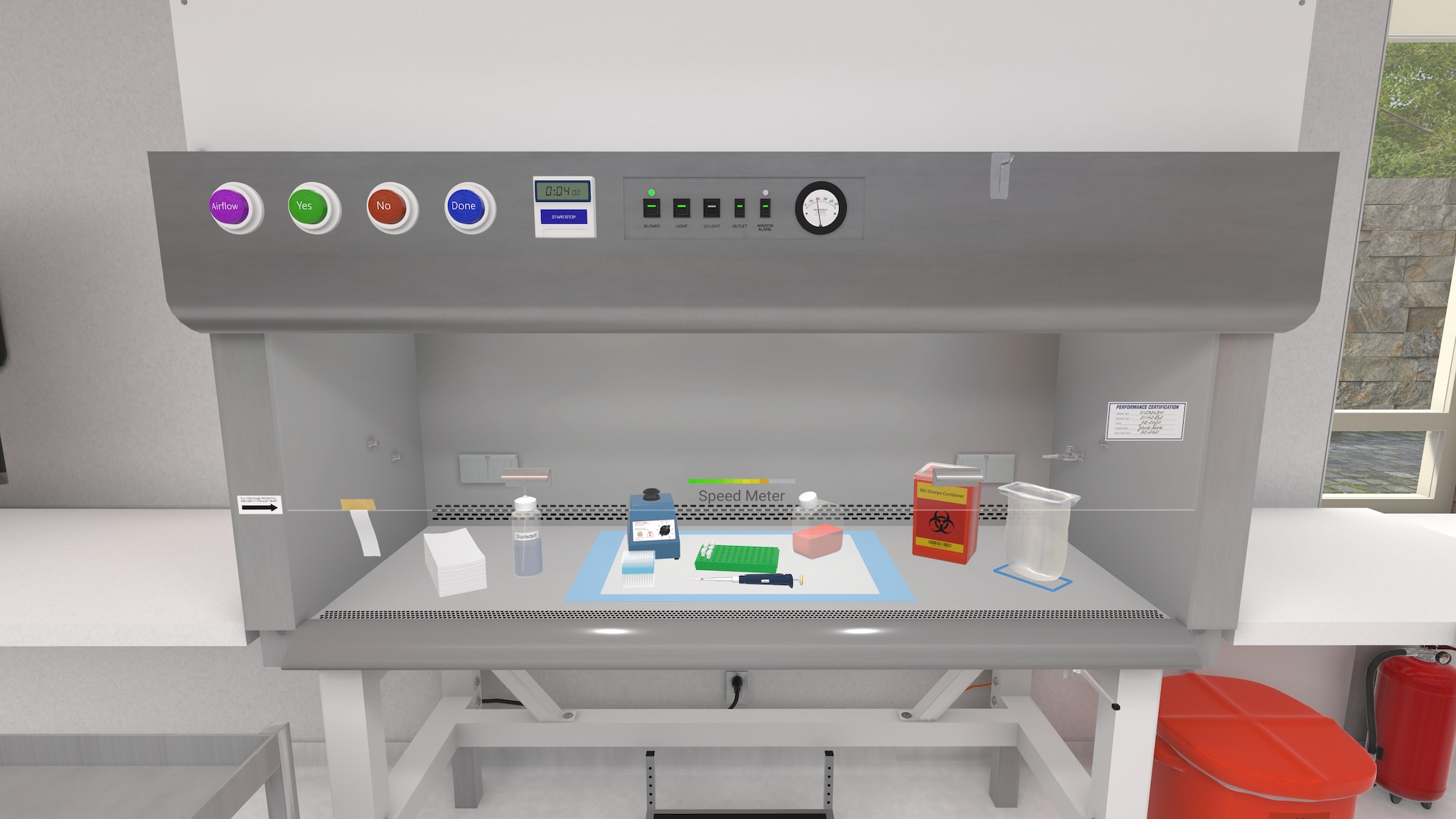 LabTrainingVR: Biosafety Cabinet Edition