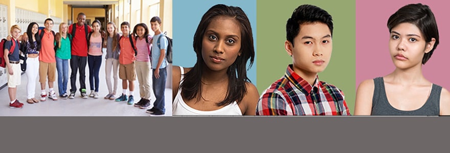 Group Of High School Students Standing