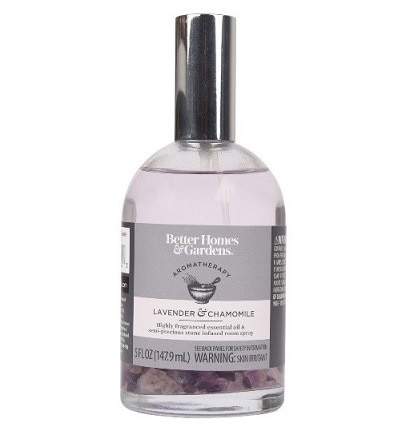 Contaminated spray – Image of contaminated spray – "Better Homes & Gardens Lavender & Chamomile Essential Oil Infused Aromatherapy Room Spray with Gemstones”