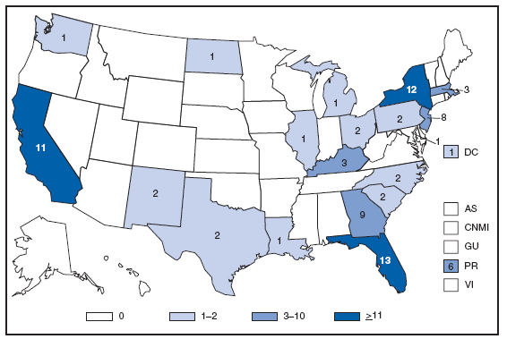 AQUIRED IMMUNODEFICIENCY SYNDROME (AIDS). Number of reported pediatric cases* -- United States? and U.S. Territories, 2007