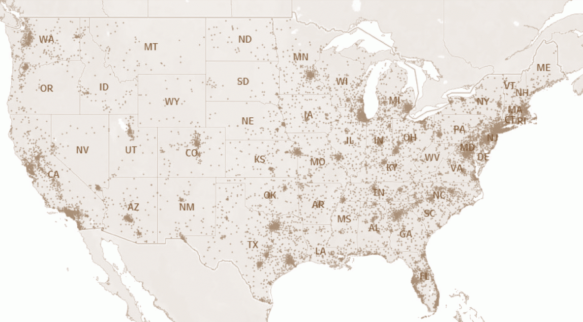 Disease Surveillance Among U.S.-Bound Immigrants and Refugees — Electronic Disease Notification System, United States, 2014–2019 This figure is a map of the United States showing the U.S. state and local health departments receiving notifications for arriving immigrants, refugees, and eligible others.