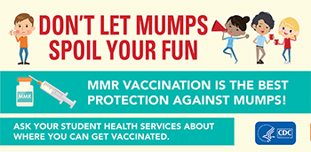 mumps-mmr-vaccination.png Don't Let Mumps Spoil Your Fun: MMR Vaccination is the best protection against mumps!