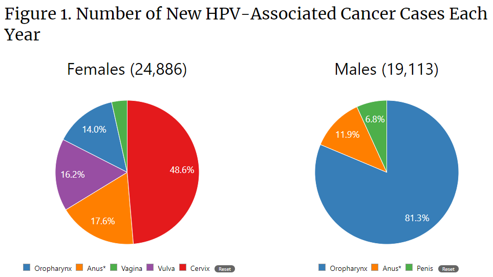 intro02 Figure 1. Numbers of New HPV-Associated Cancer Cases Each Year