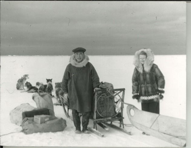 outofcollection01 Saupe and her guide in 1957.