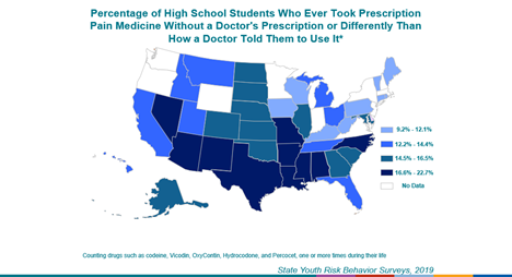 Phapproach01 Percentage of High School Students Who Ever Took Prescription Pain Medicine Without a Doctor’s Prescription or Differently Than How a Doctor Told Them to Use It*