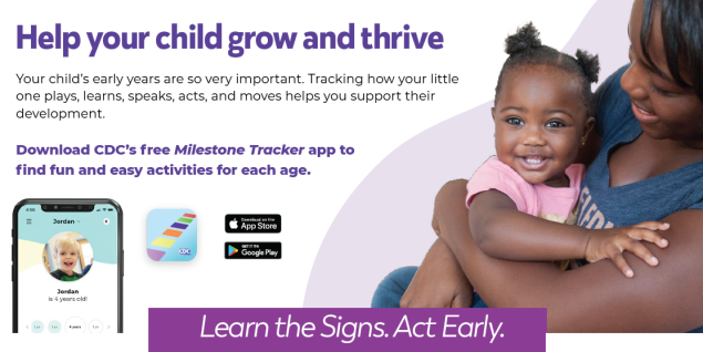 Learn the signs act early Learn the signs. Act early banner