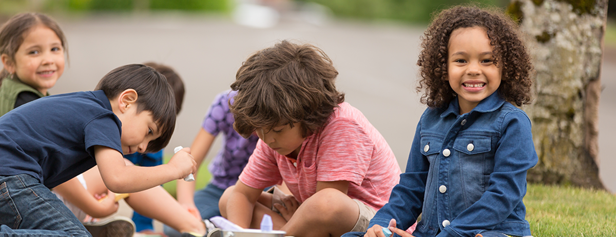 Children playing outside