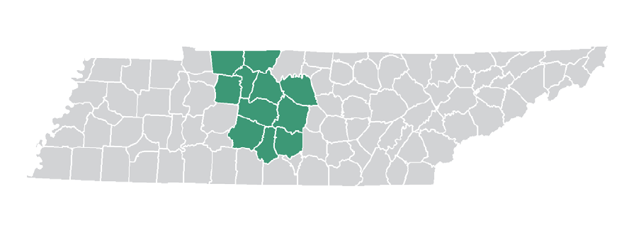 Tennessee site tracking area map Tennessee site tracking area map