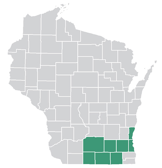 Wisconsin site tracking area map Wisconsin site tracking area map