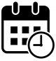 Calendar and clock icon Calendar and clock icon