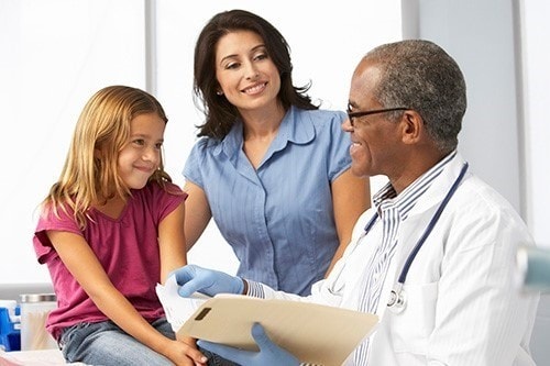 doctor-visit A mother and daughter visit the doctor