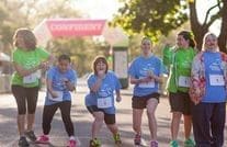 physical-activity.jpg Girls with and without disabilities line up outside to start a race with the program, Girls on the Run.