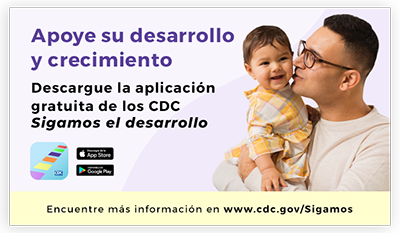 Download CDC's FREE Milestone Tracker app from the Apple App Store and the Google Play store. Learn more at cdc.gov/MilestoneTracker