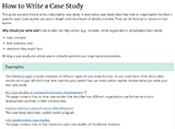 Screen shot of the Case Study Guide webpage