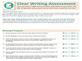 Clear Writing Assessment
