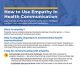 How to Use Empathy in Health Communication How to Use Empathy in Health Communication Factsheet