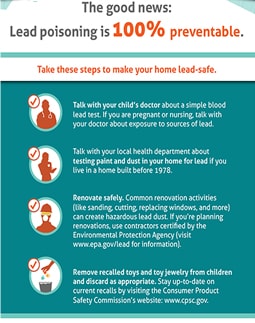 thumbnail image of  lead poisoning prevention infographic