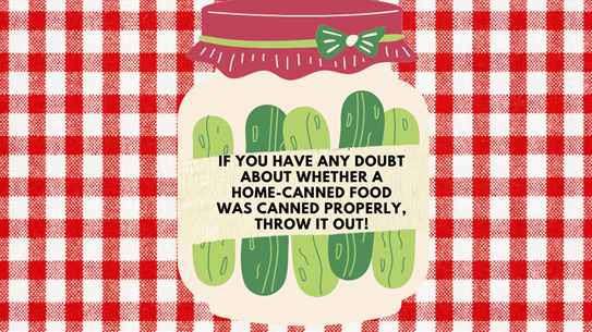 Infographic of homemade canned food Infographic of homemade canned food