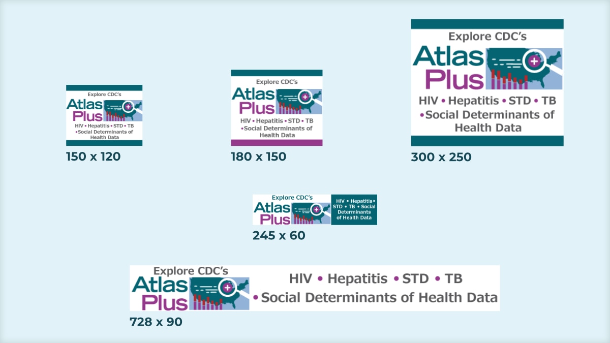 AtlasPlus buttons Examples of the AtlasPlus buttons that can be added to websites