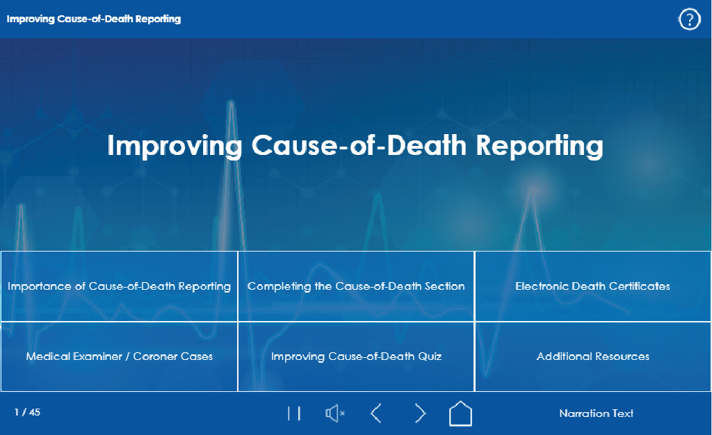 CoD New Improving Cause of Death Reporting