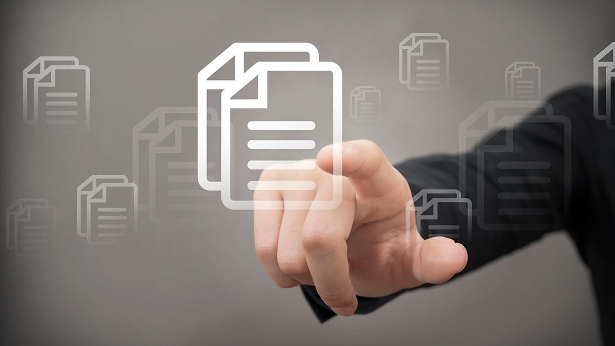 NDI thumbnail v2 Image of finger touching the digital representation of a document
