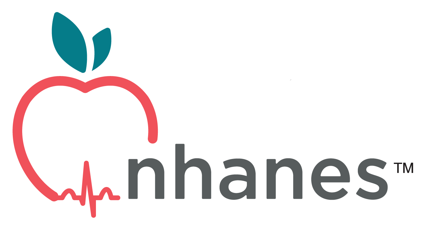 NHANES Identifier The National Health and Nutrition Examination Survey logo shows the outline of an apple. The apple's base is an EKG line