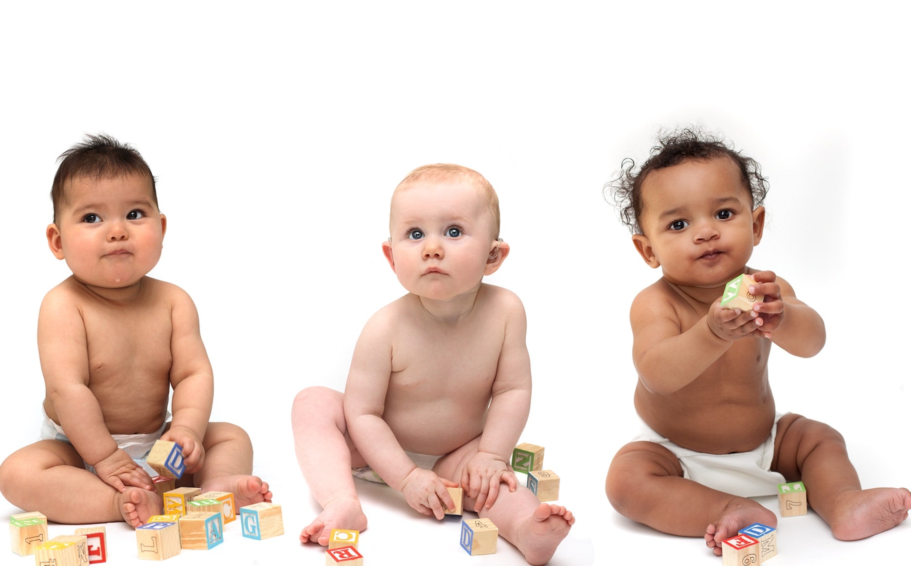Three Babies playing Three Babies playing
