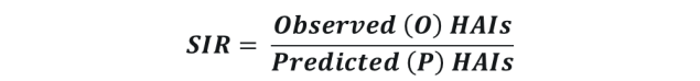 sir-eq SIR is equal to Observed HAIs divided by Predicted HAIs