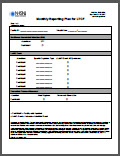 Image of a monthly reporting form. Image of a monthly reporting form.