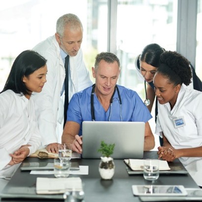 Stethoscope with financial statement