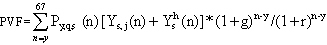 formula1.jpg_476db formula for PVF = present discounted value of loss per person due to an individual occupational fatal injury
