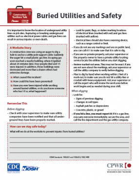 Buried Utilities Safety (2022-139) Cover image Buried Utilities Safety (2022-139) Cover image