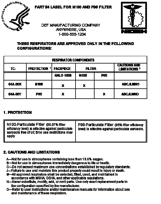label2.gif_1b50f Part 84 Label for N100 and P95 Filter