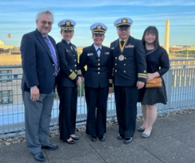 --no title-- Photo of Frank Hearl (NIOSH Chief of Staff); CAPT Juliette Taylor & CDR Trang Tran (FDA); LCDR Qi & Ms. Taiying Chou