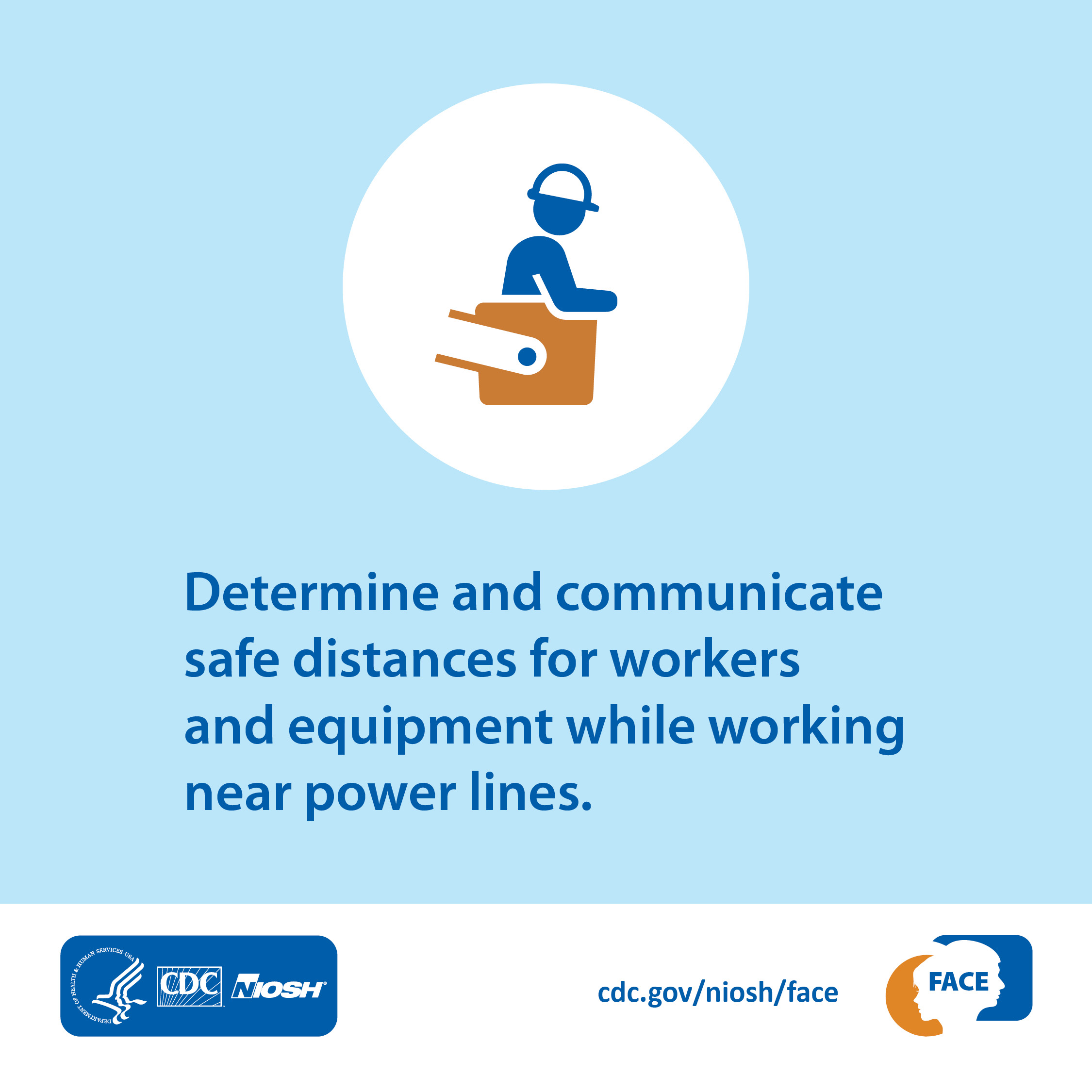 Determine and communicate safe distances for workers and equipment while working near power lines.