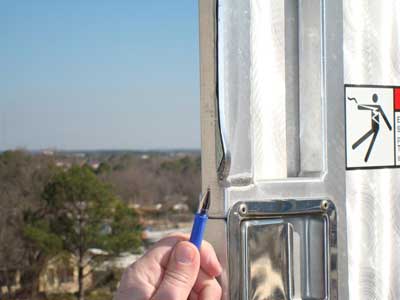 bent retaining strip