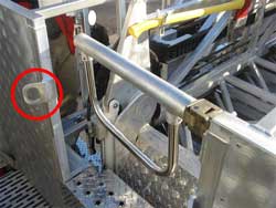 anchor point on aerial truck