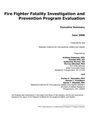 exesumsm.jpg Cover - Fire Fighter Fatality Investigation and Prevention Program Evaluation