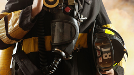 Personal Protective Equipment firefighter with gear