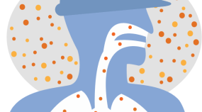respirable-dust-hazard-exposure-icon- Illustration of a persons chest and lungs.