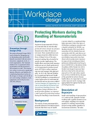 cover page for document 2018-121 Cover of NIOSH Publication 2018-121 "Workplace Design Solutions: Protecting Workers during the Handling of Nanomaterials"