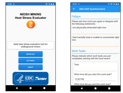 Illustration representing how, in the field study, participants will use a smart phone to take a cognitive test when they perceive that body temperatures are normal and again when they perceive that body temperatures are elevated.
